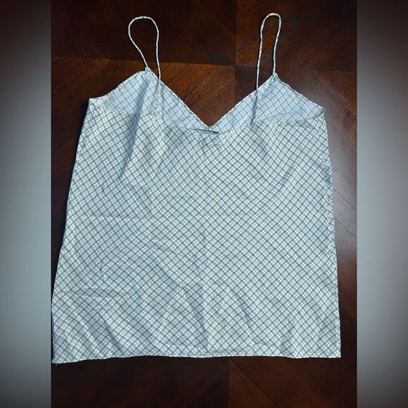 THEORY - SILK CAMI Gray Plaid Garment size S - Picture 5 of 6